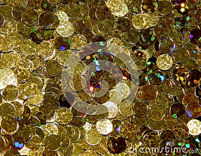 Abstract shiny golden background of Christmas shimmers Stock Photo