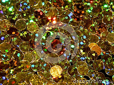 Abstract shiny golden background of Christmas shimmers Stock Photo