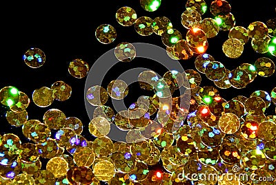 Abstract shiny golden background of Christmas shimmers Stock Photo