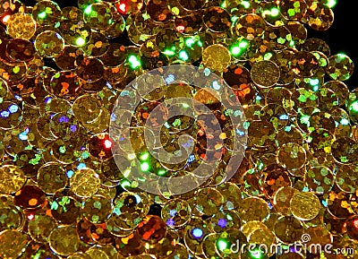 Abstract shiny golden background of Christmas shimmers Stock Photo