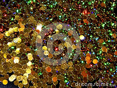 Abstract shiny golden background of Christmas shimmers Stock Photo