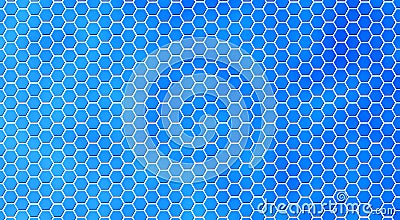 Abstract Shiny Hexagonal Texture in Blue Gradient Background Stock Photo