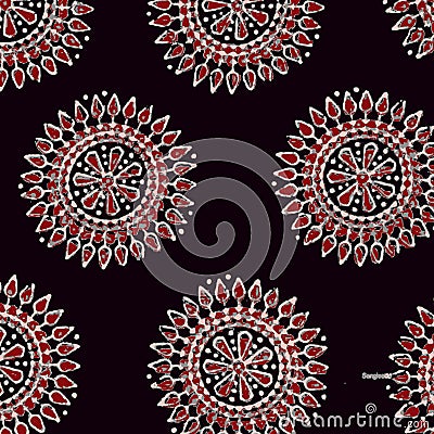 Abstract, shirting design, Ajrakh Pattern, Background digital printing textile pattern Stock Photo