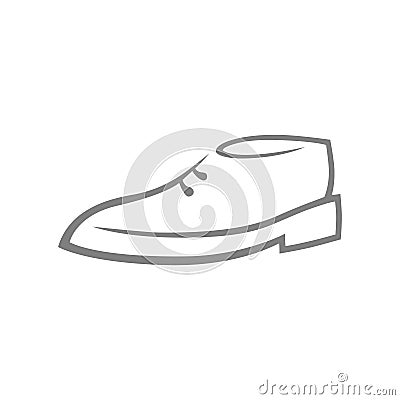 Shoe symbol, icon on white Vector Illustration