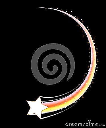 Abstract shooting star Cartoon Illustration