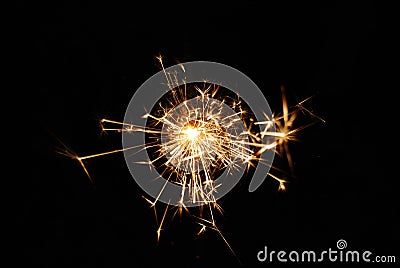 Abstract shot of a burning firework fuse Stock Photo