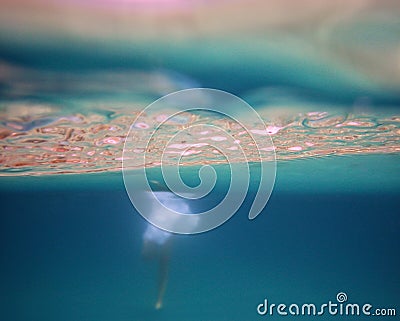 An abstract shot of a woman in the sea Stock Photo