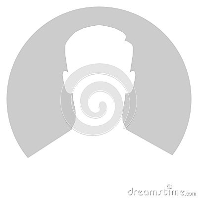 Avatar man on grey Cartoon Illustration