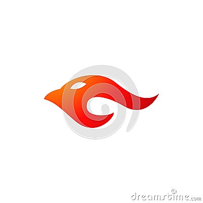 Abstract sign of the Flame bird Vector Illustration