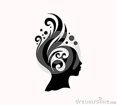 Abstract Silhouette Tattoo Pattern. Vector template Vector Illustration