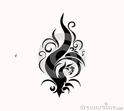 Abstract Silhouette Tattoo Pattern. Vector template Vector Illustration