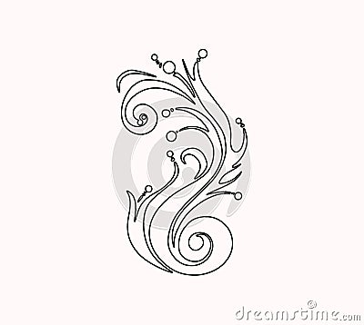 Abstract Silhouette Tattoo Pattern. Vector template Stock Photo