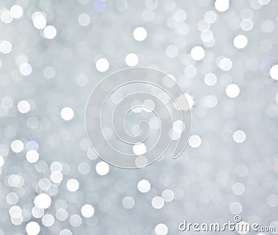 Abstract silver circular bokeh background Stock Photo