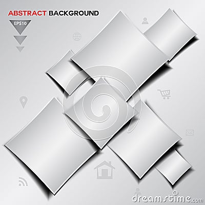 Abstract silver Geometrical vector background Vector Illustration