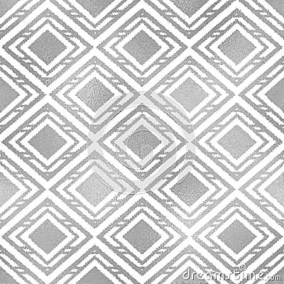 Abstract silver seamless pattern. Repeated elegant ethnic background. Repeating beautiful silver texture with foil effect. Modern Vector Illustration