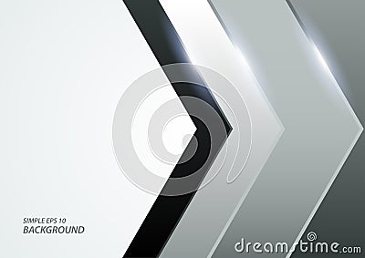 Abstract simple background of black and white angle arrow Vector Illustration