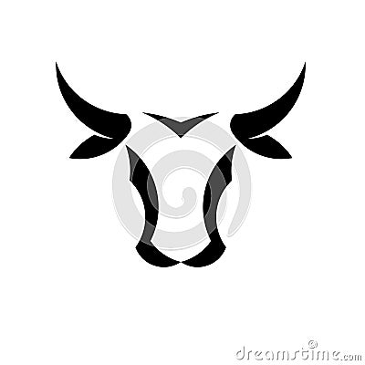 Abstract simple Bull head vector logo concept Vector Illustration