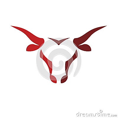 Abstract simple Bull head vector logo concept Vector Illustration