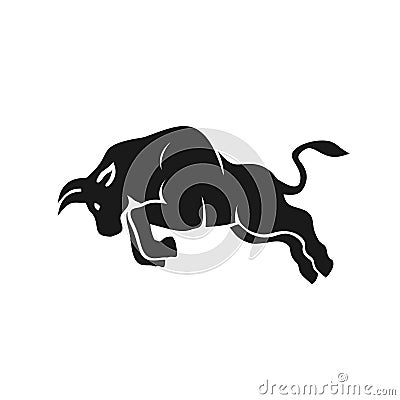 Abstract simple bull vector logo Vector Illustration