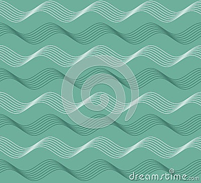 Geometric seamless repetitive curvy waves pattern Stock Photo