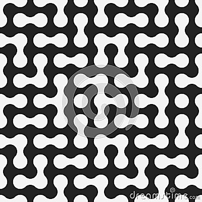 Abstract simple pattern with connected circles Vector Illustration