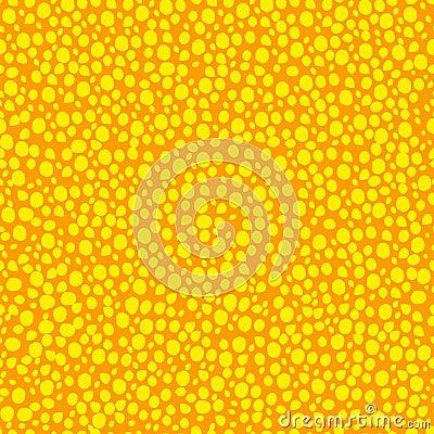 abstract simple seamless pattern many small dots spots on a contrasting background. Leopard background yellow dots Vector Illustration
