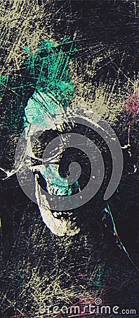 Abstract skull artistry Stock Photo