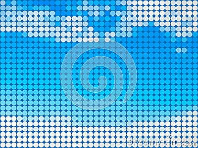 Abstract sky round tile background Vector Illustration