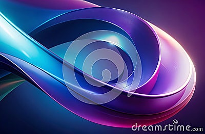 Abstract, sleek shapes with glossy finish, emphasizing play of light and shadow, generative ai Stock Photo