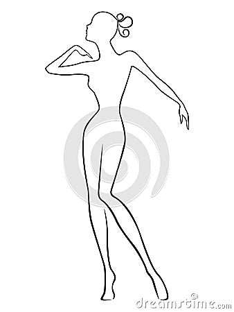 Abstract slender female Vector Illustration