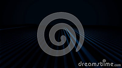 Abstract, small audio waves on black background. Abstract animation of volume sound vibrations. Stock Photo