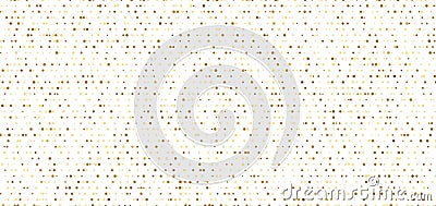 Abstract small gold dots seamless pattern on white background Vector Illustration