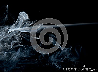 Abstract smoke on blackbackground Stock Photo