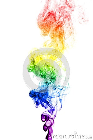 Abstract smoke wave, colorful mystical background Stock Photo