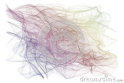 Abstract smoky line art illustrations background. Color, messy, pattern & backdrop. Cartoon Illustration