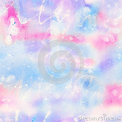 Abstract smoky seamless watercolor texture, pastel, vivid color palette Stock Photo
