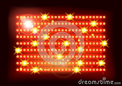 Abstract smooth background with glowing rows yellow and orange Vector Illustration