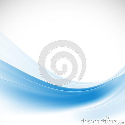 Abstract smooth blue wave background isolate on white background, vector & illustration Vector Illustration