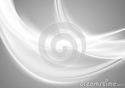 Abstract smooth blurred grey waves background Vector Illustration