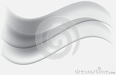 Abstract smooth blurred grey waves background. Vector Illustration