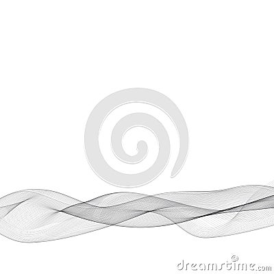 Abstract smooth color wave vector. Curve flow blue motion illustration. Smoke design. Vector lines. eps 10 Vector Illustration