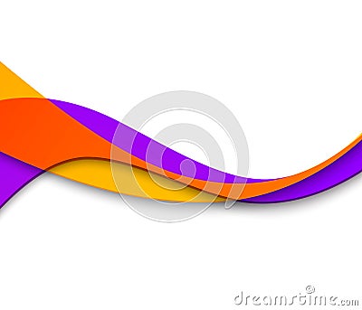 Abstract smooth color wave vector. Curve flow motion illustration. Vector Illustration