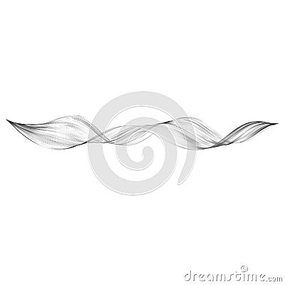 Abstract smooth curved line Design element Technological futuristic background with wavy line Vector Illustration