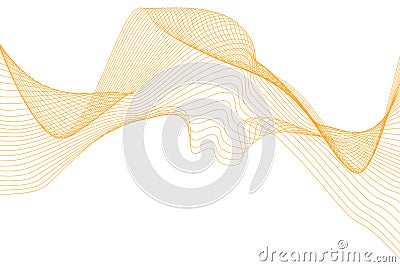 Abstract smooth gradient flowing wave lines background Vector Illustration