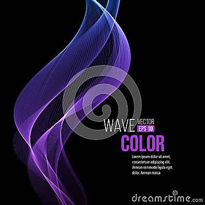 Abstract smooth light lines vector background Vector Illustration