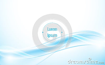 Abstract smooth linear wave design pattern background Vector Illustration