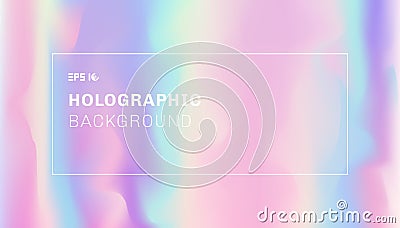 Abstract smooth wave and holographic background Vector Illustration