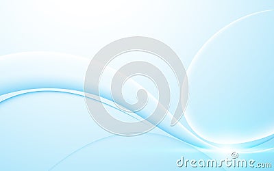 Abstract smooth wave line blue gradient business tech concept clean design background Vector Illustration