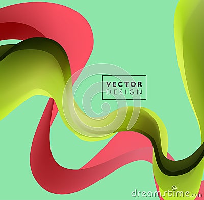 Abstract smooth wave motion illustration Vector Illustration