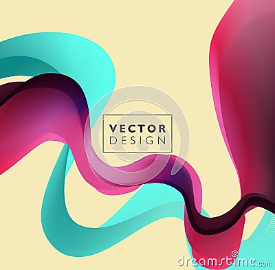 Abstract smooth wave motion illustration Vector Illustration